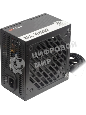 Блок питания Accord ACC-W400P, 400Вт, 80 PLUS WHITE, 120мм, черный