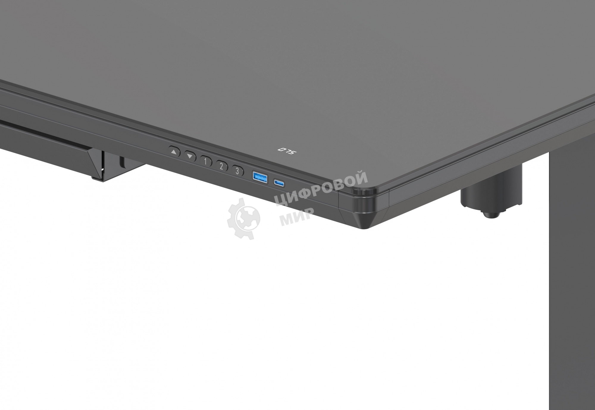 Стол игровой Cactus CS-EGD-BBK столешница стекло черный, каркас черный