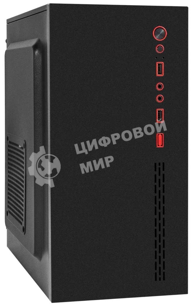 Компьютерный корпус Miditower ExeGate AA-443U-UNS400 (ATX, БП UNS400 с вент. 12см, 2хUSB+1хUSB 3.0+HD Audio, черный)
