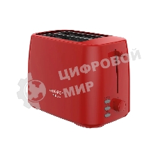 Тостер Energy EN-260, 6 степеней прожарки, поддон для крошек, 800 Вт, красный