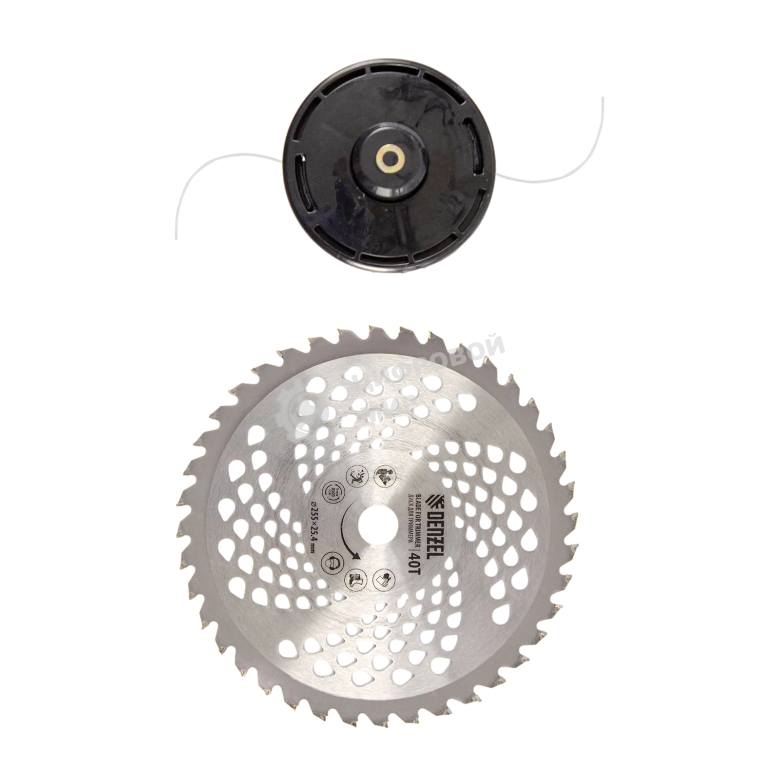 Триммер Denzel DT 43 бензиновый 43см3 2.5 лс. неразъемная штанга состоит из 2 частей