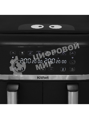 Аэрогриль Kitfort КТ-2248 черный, 2850 Вт, 7.6 л, сенсор, 6 программ
