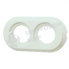 Рамка Bironi BF1-620-211 2-м Лизетта ретро ABS-пластик слоновая кость