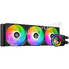 Система жидкостного охлаждения ID-Cooling FX360 LCD ARGb Soc-AM5/AM4/1200/1700/1851 черный 4-pin 27.2dB Al+Cu LCD 350W Ret