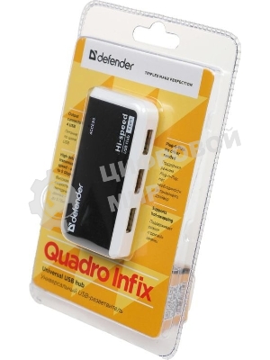 USB-разветвитель Defender QUADRO INFIX, USB 2.0 - 4 порта, USB