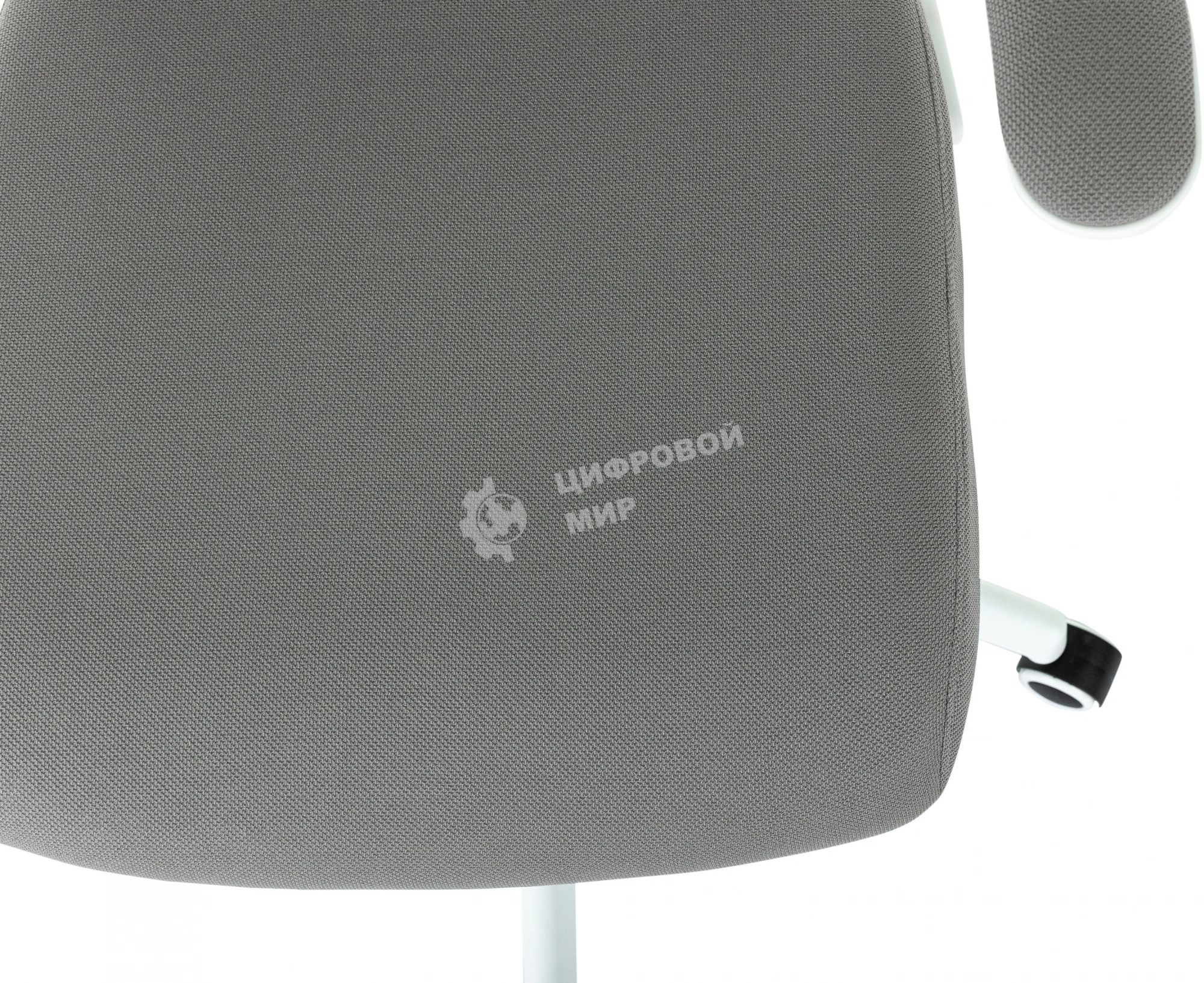 Кресло руководителя Бюрократ Sigma WH 1 серый, сетка/ткань, крестов. пластик, пластик белый