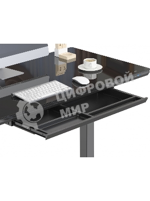 Стол игровой Cactus CS-EGD-BBK столешница стекло черный, каркас черный