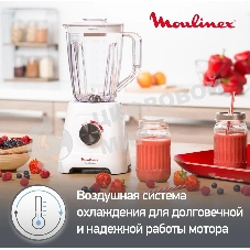 Блендер стационарный Moulinex LM420110 400 Вт, белый