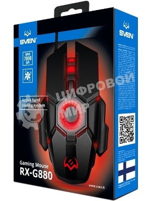 Мышь проводная SVEN RX-G880 черный, 7000 dpi, USB, кнопки - 7