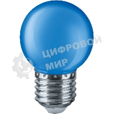 Лампа светодиодная Navigator NLL-G45-1-230-B-E27 1 Вт шар E27 220-240В син.