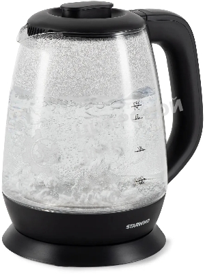 Чайник электрический Starwind SKS3036 1.7л. 2200Вт черный корпус: стекло
