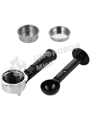 Кофеварка рожковая Kitfort КТ-7515 серебристый, исп. кофе - молотый, 1 л, 1450 Вт, 15 бар