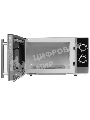 Микроволновая печь Kraft KF-20MW7S-200M серебристый, 20 л, 700 Вт, переключатели - поворотный механизм