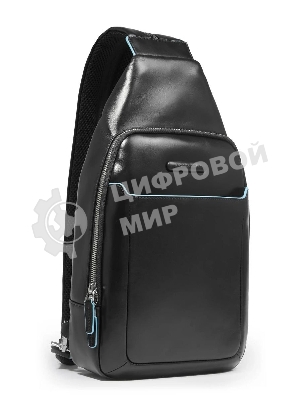 Рюкзак слинг Piquadro Blue Square CA4827B2/N черный натур.кожа