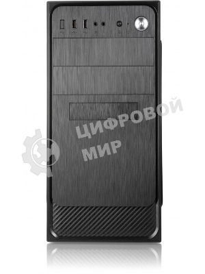 Компьютерный корпус с блоком питания 450Вт. Сase Forza mATX, 450W, 2xUSB 3.0, Black, w/o FAN, 12 см fan PSU, power cord