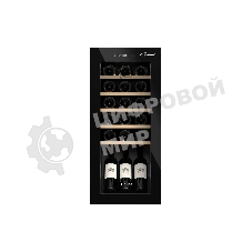Винный шкаф Libhof GM-18 черный, 53 л, 1 отсек, 18 бут., класс A