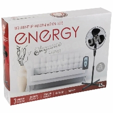 Вентилятор Energy ELEGANCE EN-1625 чёрный, напольный, 45 Вт, 3 скорости, 40 см