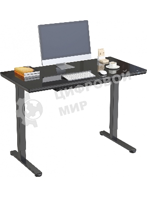 Стол игровой Cactus CS-EGD-BBK столешница стекло черный, каркас черный