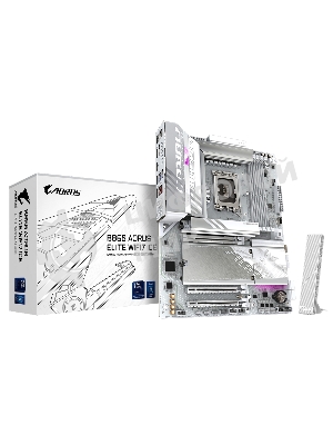 Материнская плата Gigabyte B860 AORUS ELITE WIFI7 ICE, LGA 1851, Intel B860, 4xDDR5, 4xSATA, 3xM.2, 1xPCIe 5.0 x16, 2xPCIe 4.0 x1, 1xHDMI, 2xDP, 1x 2.5Gb LAN, 6xUSB-A 3.2, 1xUSB-C 3.2, 4xUSB-A 2.0, 2x3.5 мм, 7.1, ATX