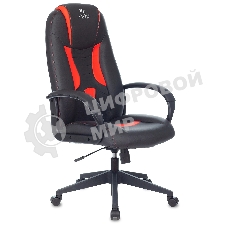 Кресло игровое Zombie 8 черный/красный, искусственная кожа, крестовина пластик