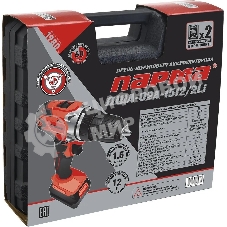 Дрель-шуруповерт Парма ДША-02А-1512/2Li, 12 В, 2 Ач, 23 Нм, бесщеточный