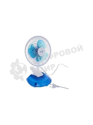 Вентилятор Energy EN-0601 белый/синий, настольный, 15 Вт, 2 скорости, 15 см, с прищепкой