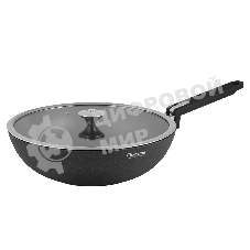 Сковорода ВОК Rondell Modern RDA-1723, 30 см, с крышкой, черный