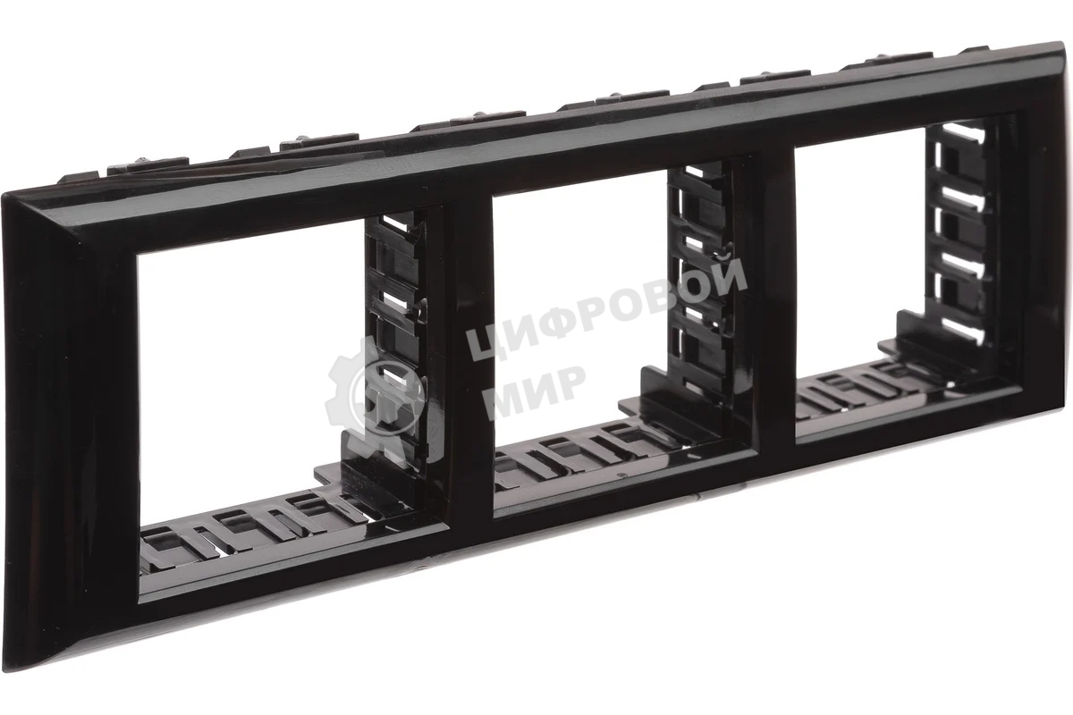 Рамка-суппорт 6мод. Avanti для In-liner Front черный ДКС 4402916