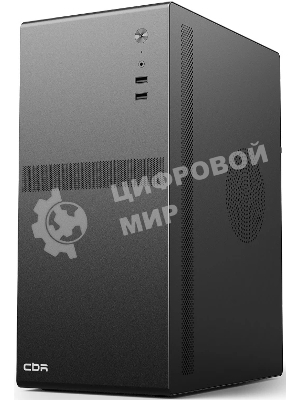 Компьютерный корпус CBR mATX Minitower V201, без БП, 2хUSB 2.0, HD Audio+Mic, черный PCC-MATX-V201-WPSU