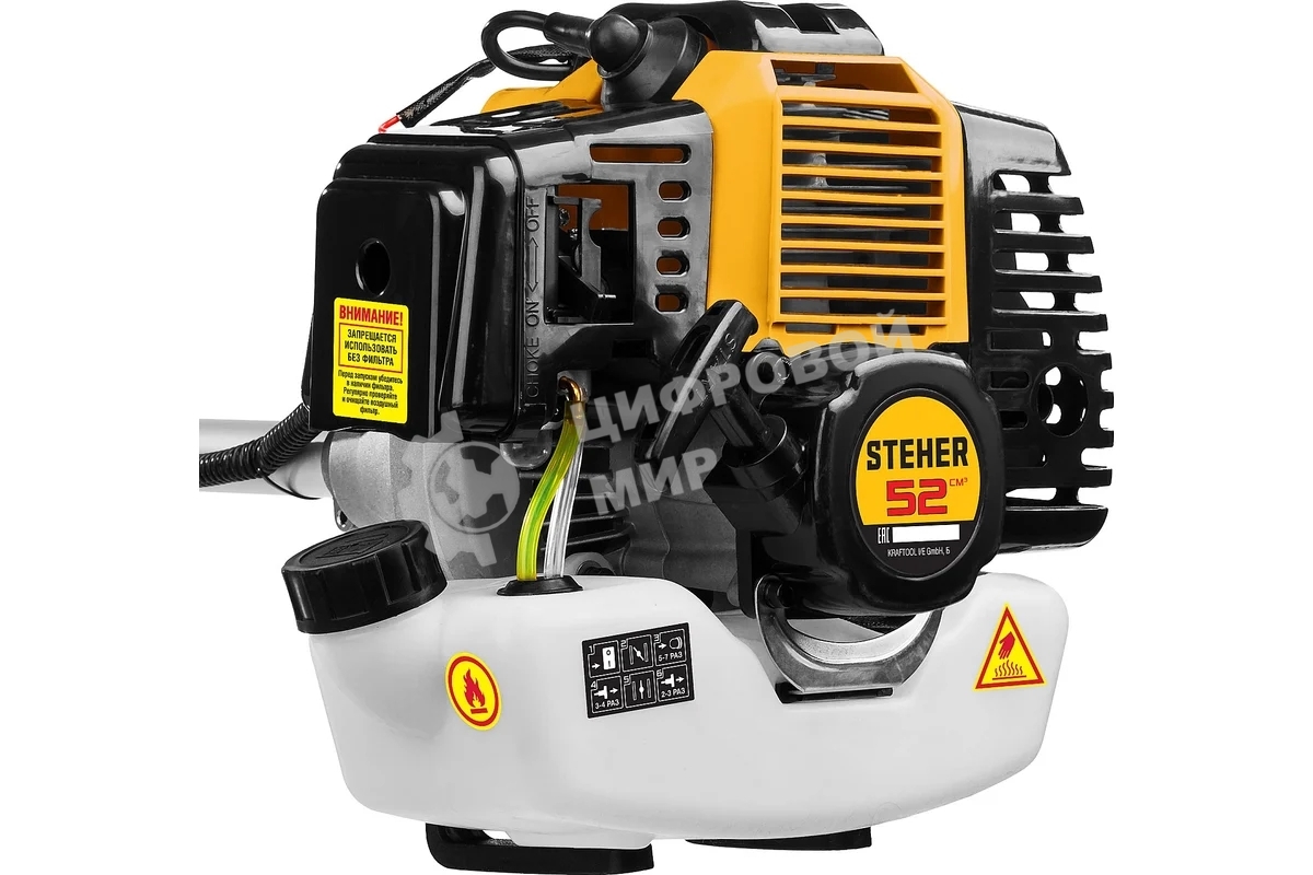 Бензокоса, 2.5 кВт/3.3 л.с., 52 см3, разборная штанга STEHER BT-2500-S