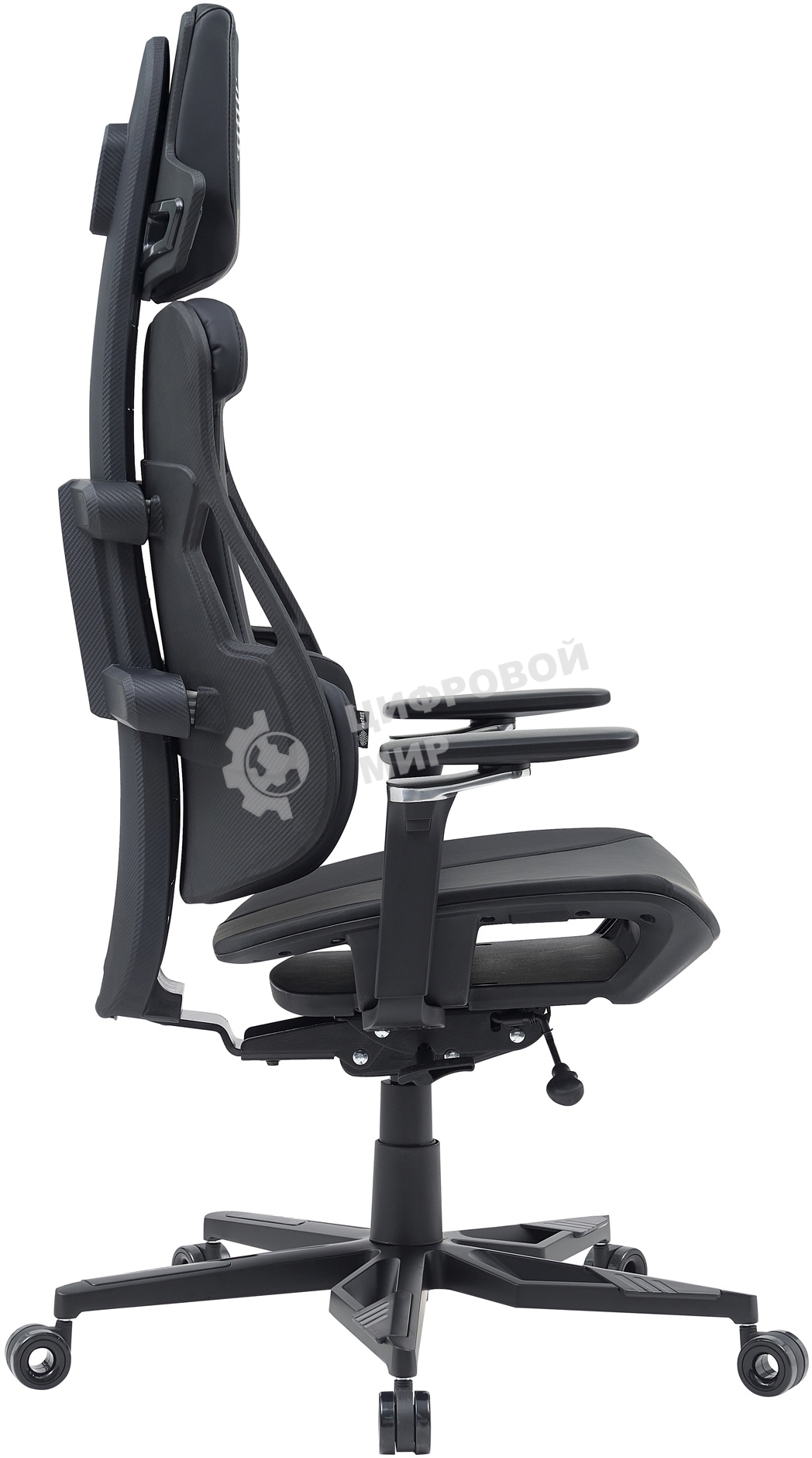 Кресло компьютерное Cactus CS-CHR-DUO-BBK черный, кожзам