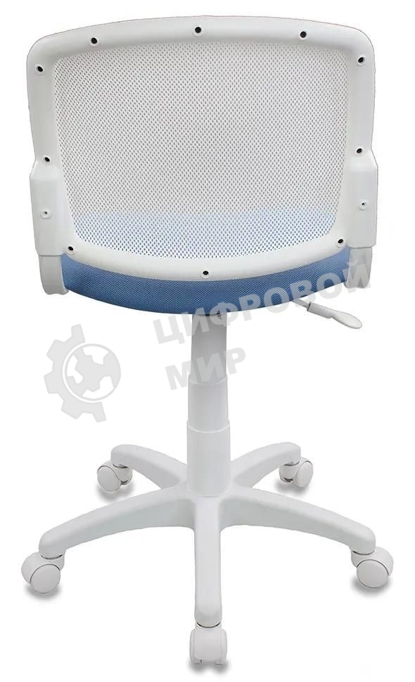 Кресло детское Бюрократ CH-W296NX/26-24 TW-15 белый, спинка сетка, сиденье голубой 26-24