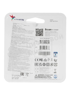 Флешка USB ADATA UC320 (UC320-128G-RBK/BK), 128Gb, USB 3.2, R/W 100/30, черный