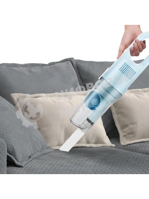 Пылесос вертикальный Kitfort KT-586-2 голубой, питание от сети, 400 Вт, уборка сухая, пылесборник 1,2 л