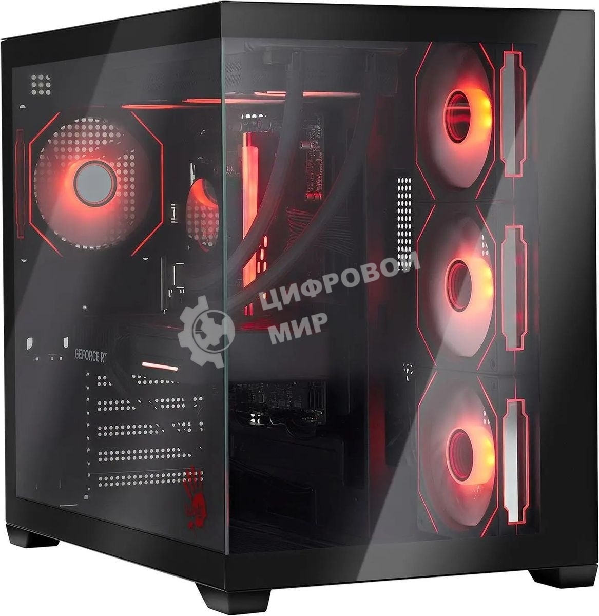 Компьютер Bloody BD-PC RAB84V2 TWR Ryzen 7 7700 (3.8) 32Gb SSD 1Tb RTX 5070 12Gb Win 11H 64 2.5xGbitEth 650W черный (RUS) (2142128)