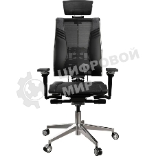 Кресло руководителя Метта Yoga 4DT B2-15D - YM93+Infinity+carbon черный сетка/кожа с подголов. крестов. алюминий хром (комплект 1 шт)