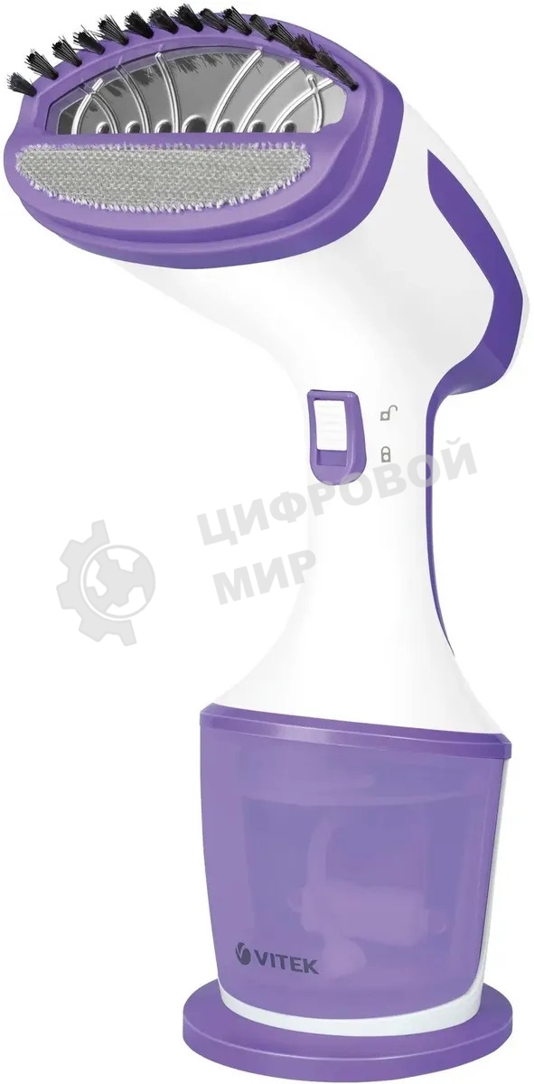 Отпариватель Vitek VT-2660 белый/фиолетовый, 1600 Вт, 30 г/мин, 250 мл