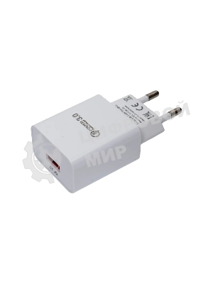 Сетевое зарядное устройство СЗУ 1USB 3.0A QC3.0 для micro USB быстрая зарядка More choice NC52QCm, белый