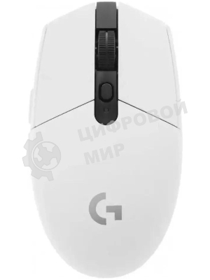 Мышь беспроводная Logitech G304 Lightspeed белый, 12000 dpi, радиоканал, USB, кнопки - 6