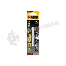 Сверло спиральное по металлу Denzel 4,2 x 75мм, Р6М5, Golden Tip, многогранная заточка