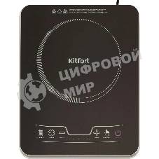 Плита настольная электрическая Kitfort КТ-102 черный, стеклокерамика