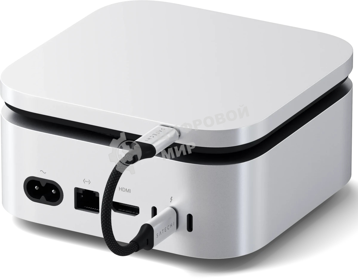 Внешний корпус для SSD Satechi USB4 NVMe SSD Enclosure For Mac mini M4 Up To 40Gbps Up To 8TB, еребристый