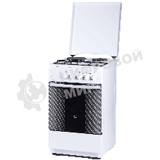 Плита комбинированная Flama RK 2211 белый, конфорок 4 шт, духовка 50 л, 50 см x 85 см x 60 см