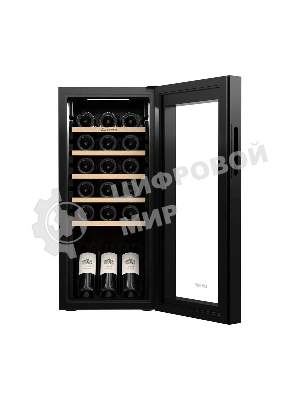 Винный шкаф Libhof GM-18 черный, 53 л, 1 отсек, 18 бут., класс A