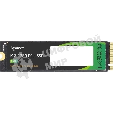 Накопитель SSD Apacer AS2280P4U, 256Gb, M.2 2280, PCIe 3.0 x4, NVMe, R/W 3500/1200