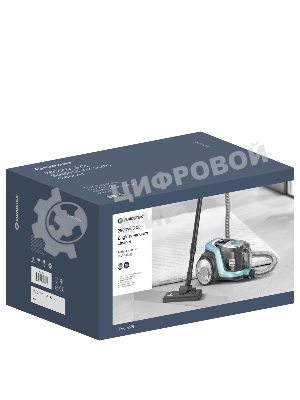 Пылесос Eurostek EVC-4519 бирюзовый, 500/2800 Вт, уборка сухая, пылесборник контейнер 3 л