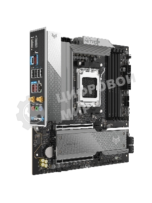 Материнская плата Sapphire B850M NITRO+ WIFI B850, AM5, 4*DDR5, 2*PCIEx16, 2*M.2, 2*TypeC, 3*USB3.2Gen2, 2*USB3.2Gen1, 6*USB2.0, 4*SATA3.0, 2.5G, DP, HDMI, M-ATX, RTL