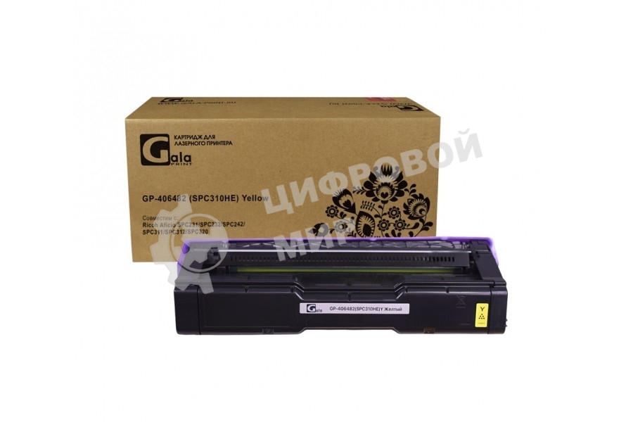 Картридж GalaPrint GP-406482 (SPC310HE) желтый (6000 стр) для Ricoh Aficio SPC231/SPC232/SPC242/SPC312/SPC320