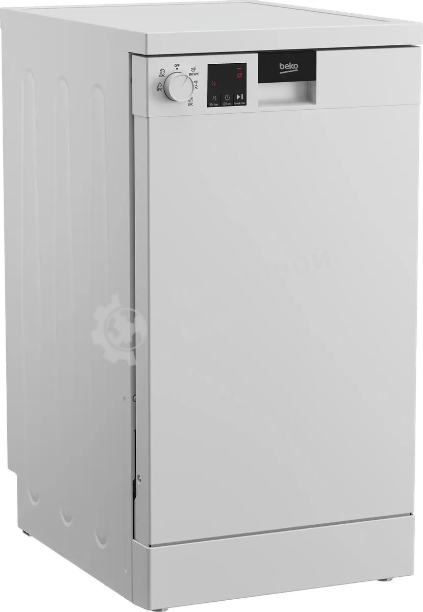 Посудомоечная машина Beko DVS050R01W, белый, 44.8 см, 10 компл., сушка конденсационная, 49 дБ, класс A