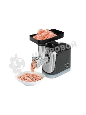 Мясорубка электрическая Zigmund & Shtain ZMG-043 черный, 1500 Вт, 1.5 кг/мин, реверс, защита от перегрузки, насадки - 4